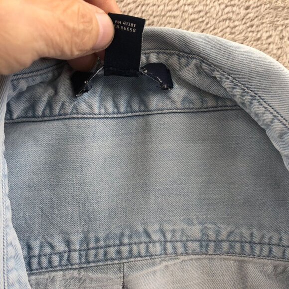 Chaps Men Denim Shirt Size XXLT Long Sleeve Blue Button Up Casual Classic Travel - Picture 7 of 14